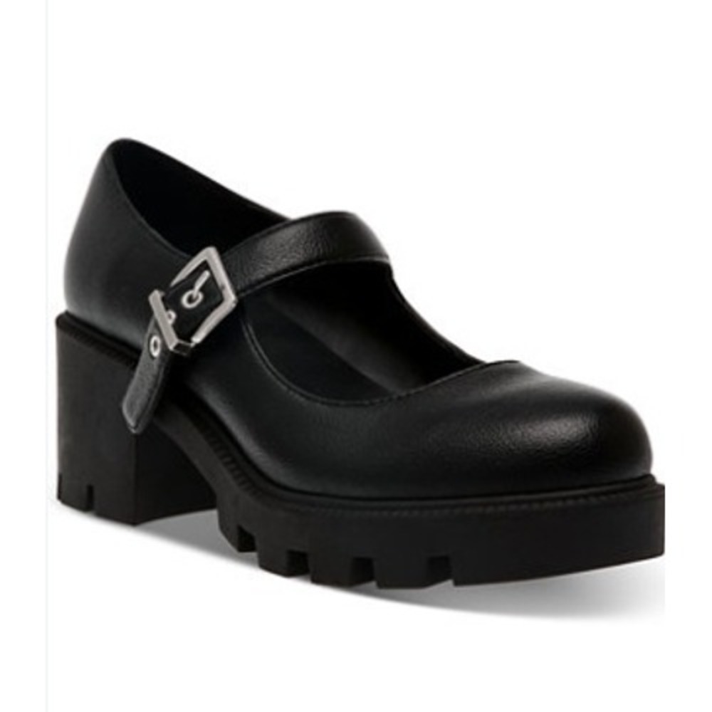 DV Dolce Vita Nebula Black Platform Lug Sole Mary Jane Pumps Womens 8.5